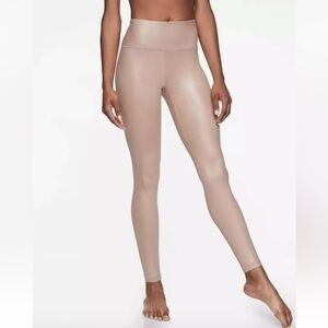 Athleta Elation Powervita Shimmer Tight Leggings Blush